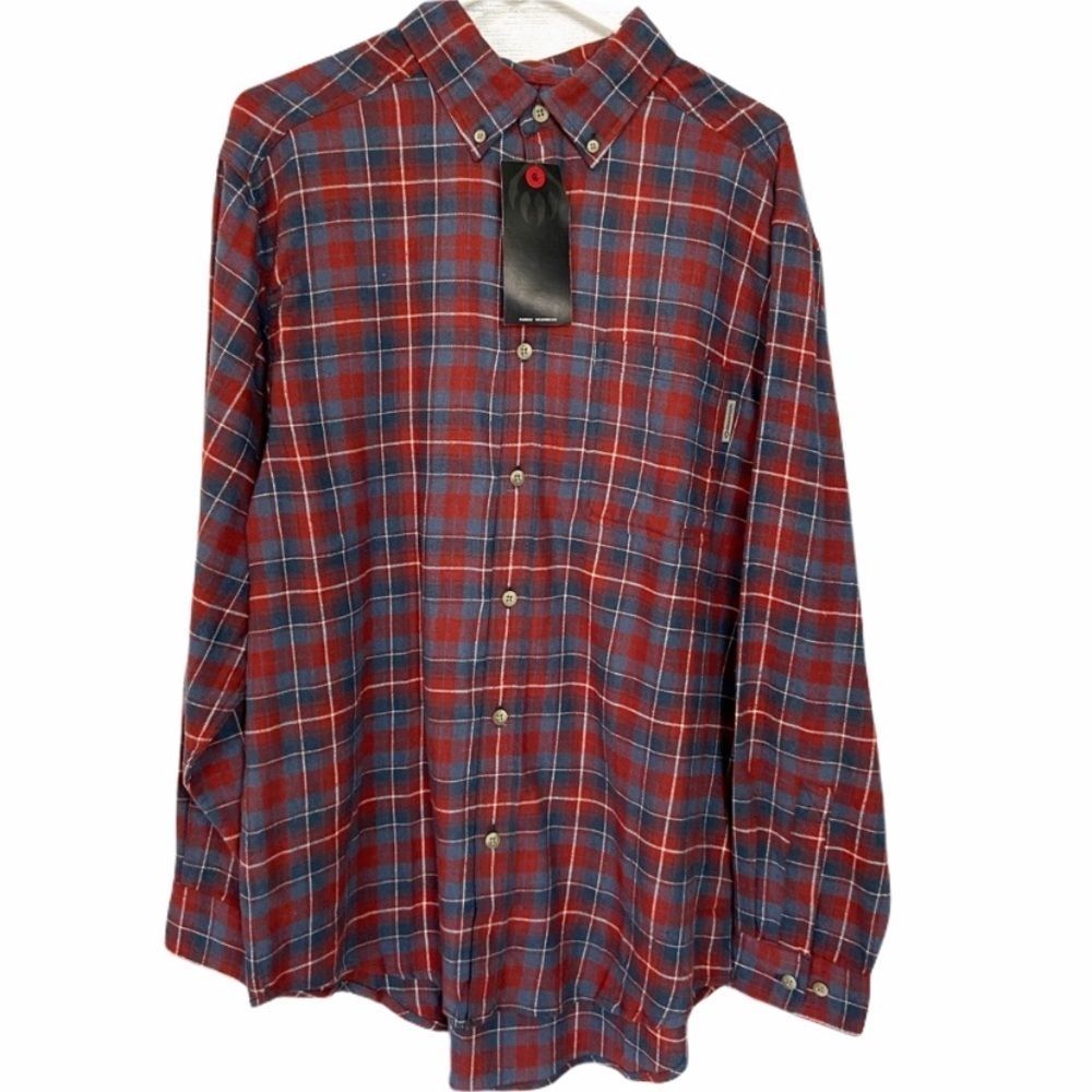 NWT Wolverine Red & Blue Plaid Flannel